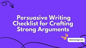 Persuasive Writing Checklist for Crafting Strong Arguments