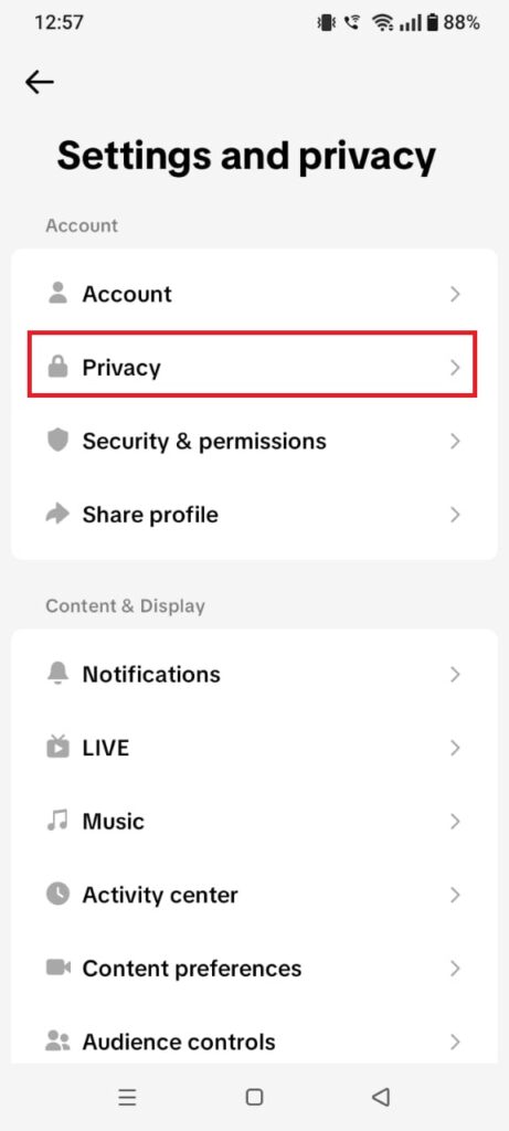 privacy