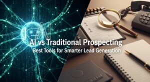 AI vs Traditional Prospecting – Comparison of modern AI-powered lead generation tools and traditional sales methods in 2025.
