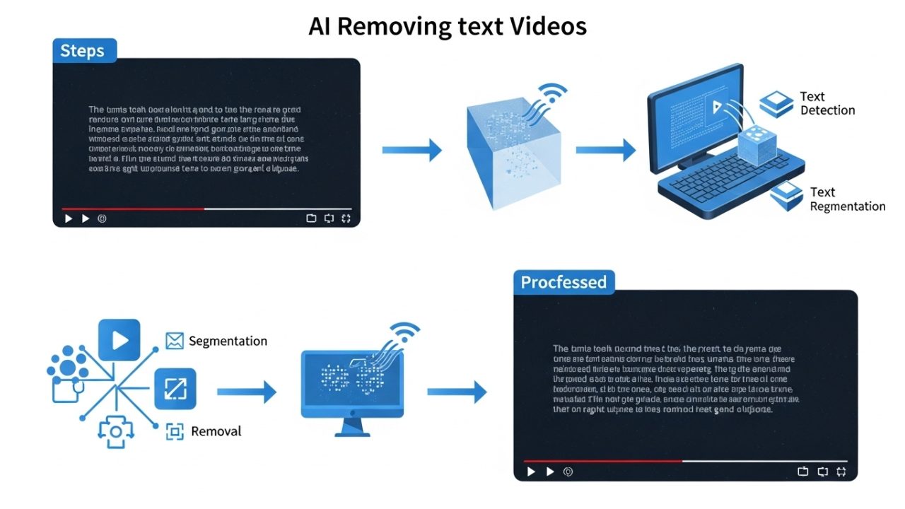 AI Removing text Videos