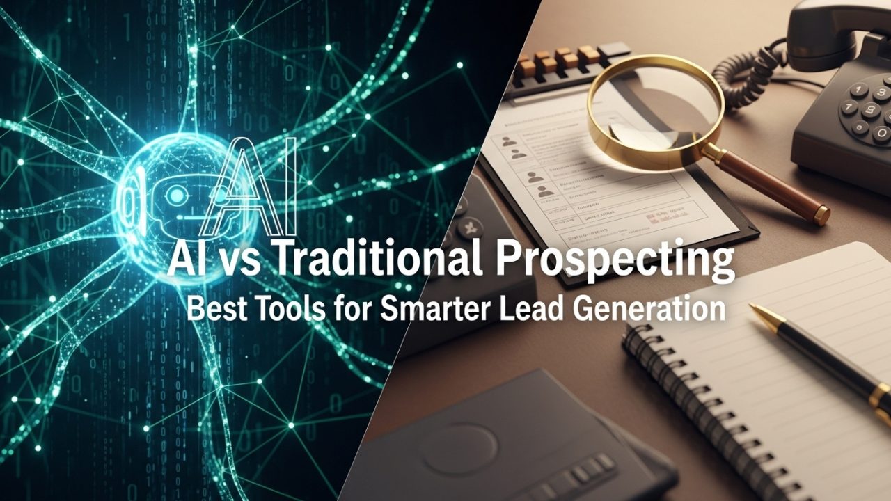 AI vs Traditional Prospecting – Comparison of modern AI-powered lead generation tools and traditional sales methods in 2025.